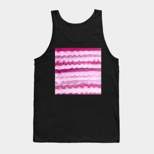 Abstract Watercolor Stripes in pink Tank Top